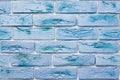 Seamless background pattern of blue decorative bricks on the wall surface Royalty Free Stock Photo