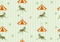 Seamless background pattern of carousel horse, Vector illustrations Royalty Free Stock Photo