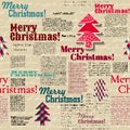 Christmas pattern. Seamless vector design background. Royalty Free Stock Photo