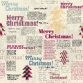 Christmas pattern. Seamless vector design background. Royalty Free Stock Photo