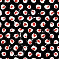 Seamless background pattern, with circles, dots, paint strokes and splashes Royalty Free Stock Photo