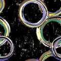 Seamless Background Pattern, With Circles, Paint Strokes And Splashes