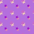 Seamless background pattern with colored diverse stars.