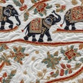 Seamless background elephant, embroidery. Seamless pattern connecting horizontally and vertically. Seamless styling of both