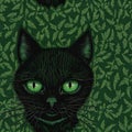 Seamless background cat. Seamless pattern connecting horizontally and vertically. Seamless styling of both Royalty Free Stock Photo