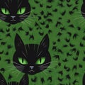 Seamless background cat. Seamless pattern connecting horizontally and vertically. Seamless styling of both Royalty Free Stock Photo