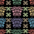 Seamless background pattern. Decorative geometric ornament. Royalty Free Stock Photo