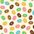 Seamless background with a pattern of falling colorful, chocolat Royalty Free Stock Photo