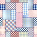 Geometric patchwork pattern of a squares. Royalty Free Stock Photo