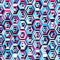 Seamless background pattern hexagons Royalty Free Stock Photo