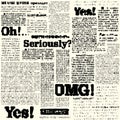 Imitation of newspaper. Seamless vector image. Vintage background. Royalty Free Stock Photo
