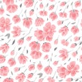 Seamless background pattern - pink Sakura blossom