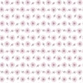 Seamless background pattern with repeating flowers and leaves