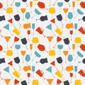 Seamless background pattern of retro alcoholic glass.