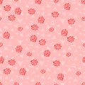 Seamless background pattern of roses. Vector.