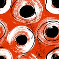 Seamless background pattern, with swirls, lines, paint strokes and splashes, retro/vintage style, grungy Royalty Free Stock Photo