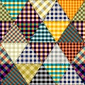 Patchwork textile pattern. Seamless quilting design background. Royalty Free Stock Photo
