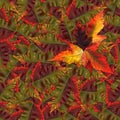 Seamless background pattern texture made of maple leaves Royalty Free Stock Photo