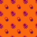 Seamless background pattern with a variety of colored floral motifs. Royalty Free Stock Photo