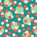 Seamless background pattern with various colored circles. Royalty Free Stock Photo