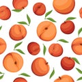 Vector Seamless background with peaches.