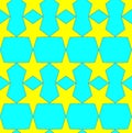 Seamless background with a pentagonal stars