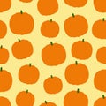 Seamless background with pumpkins