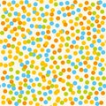 Seamless background with random dots. Pastel colors.