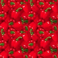 vector seamless background with red bell peppers.