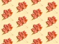 Seamless background with the red maple leaves Royalty Free Stock Photo