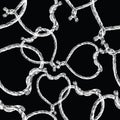 Pattern of rope in the shape of hearts