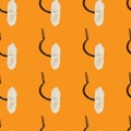 Seamless background with rope and sickle on a orange background Royalty Free Stock Photo