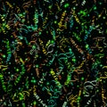 Seamless background, serpentine and confetti