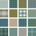 Seamless background set of plaid pattern, illustration