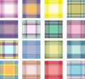 Seamless background set of plaid pattern, illustration