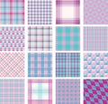 Seamless background set of plaid pattern, illustration