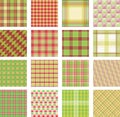 Seamless background set of plaid pattern, illustration