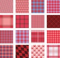 Seamless background set of plaid pattern, illustration