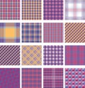 Seamless background set of plaid pattern, illustration