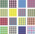 Seamless background set of plaid pattern, illustration