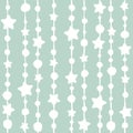 Seamless background with shabby beads and stars Royalty Free Stock Photo