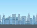 Seamless background with siluettes of buildings