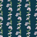 Seamless background of sketches garden daisies