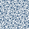 Seamless background of small cute flowers. Template for fabric, packing paper, scrapbooking.