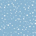 Seamless background with snowfall. Vector falling snow pattern Royalty Free Stock Photo