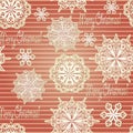 Seamless Background with snowflakes Royalty Free Stock Photo