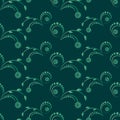 Seamless background with spittle flowers green ornament