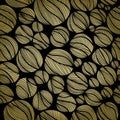 Seamless background with striped monochrome balls