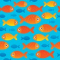 Seamless background stylized fishes 2