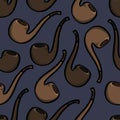 Seamless background with tabacco pipes Royalty Free Stock Photo